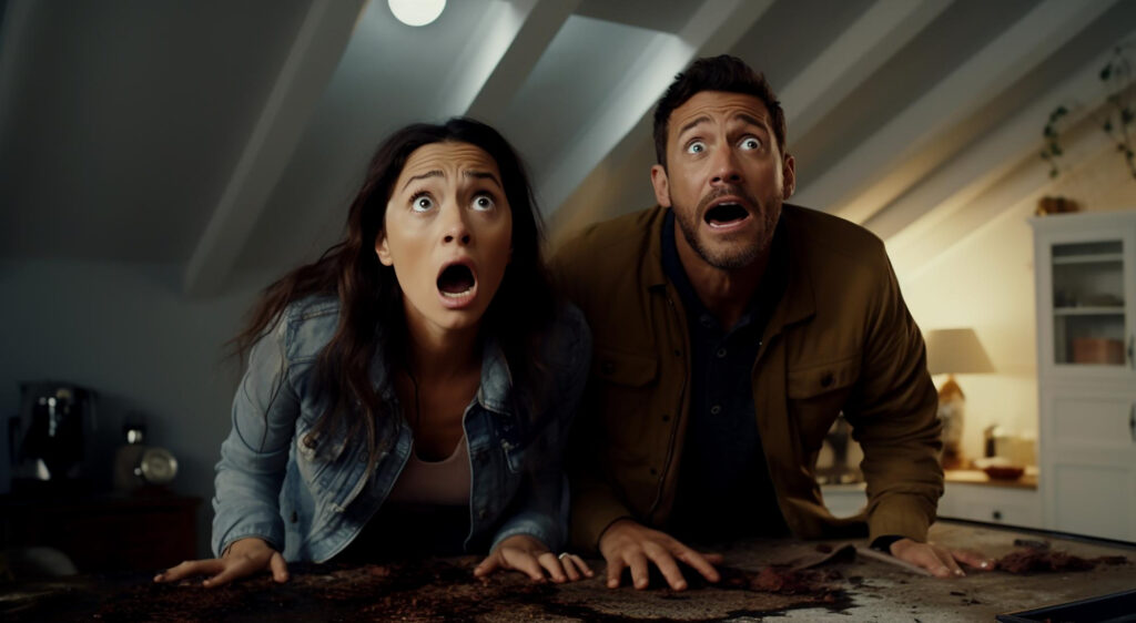 pareja sorprendida